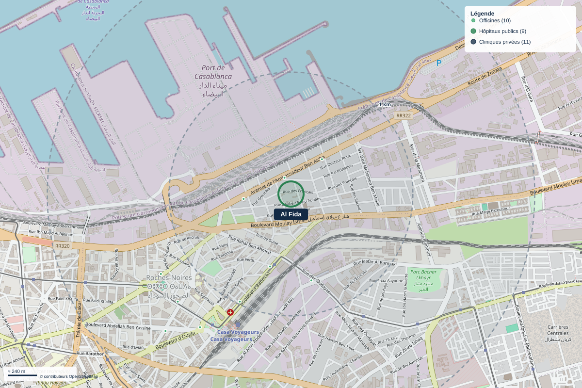 Carte du quartier Al Fida