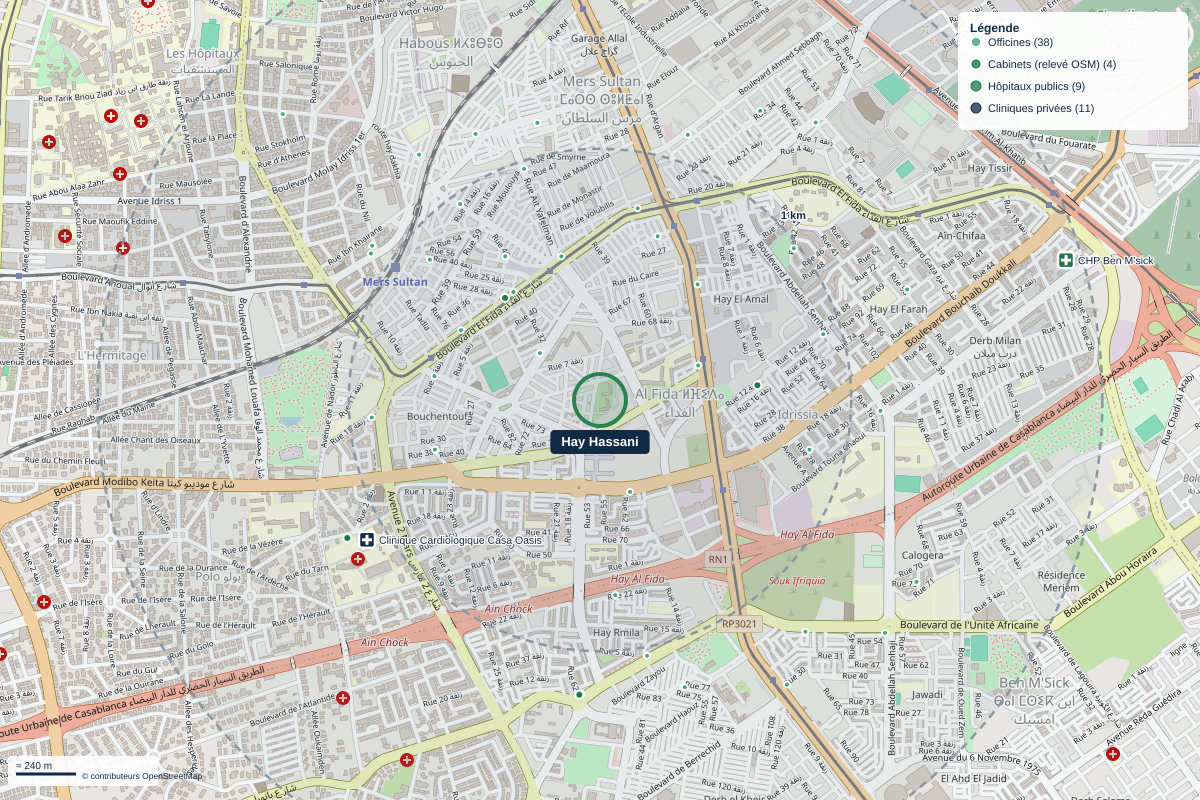 Carte du quartier Hay Hassani